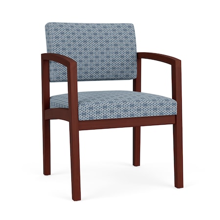 Lenox Wood Guest Chair Wood Frame, Mahogany, RS Rain Song Upholstery